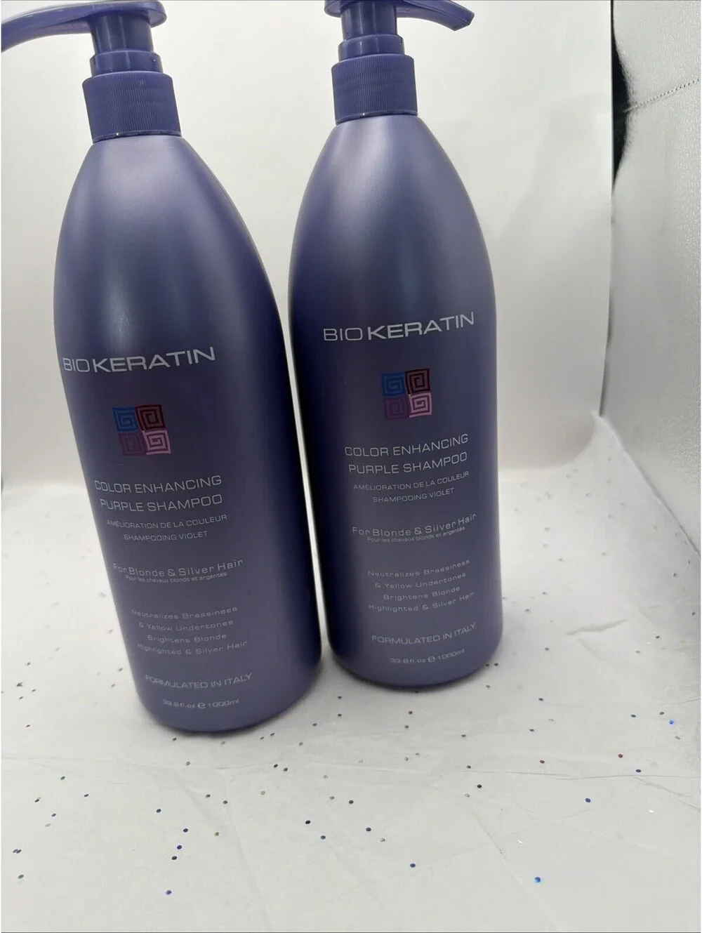 Bio Keratin Color Enhancing Purple Shampoo 33.8 fl. oz. New Blonde Toning 2 Pack
